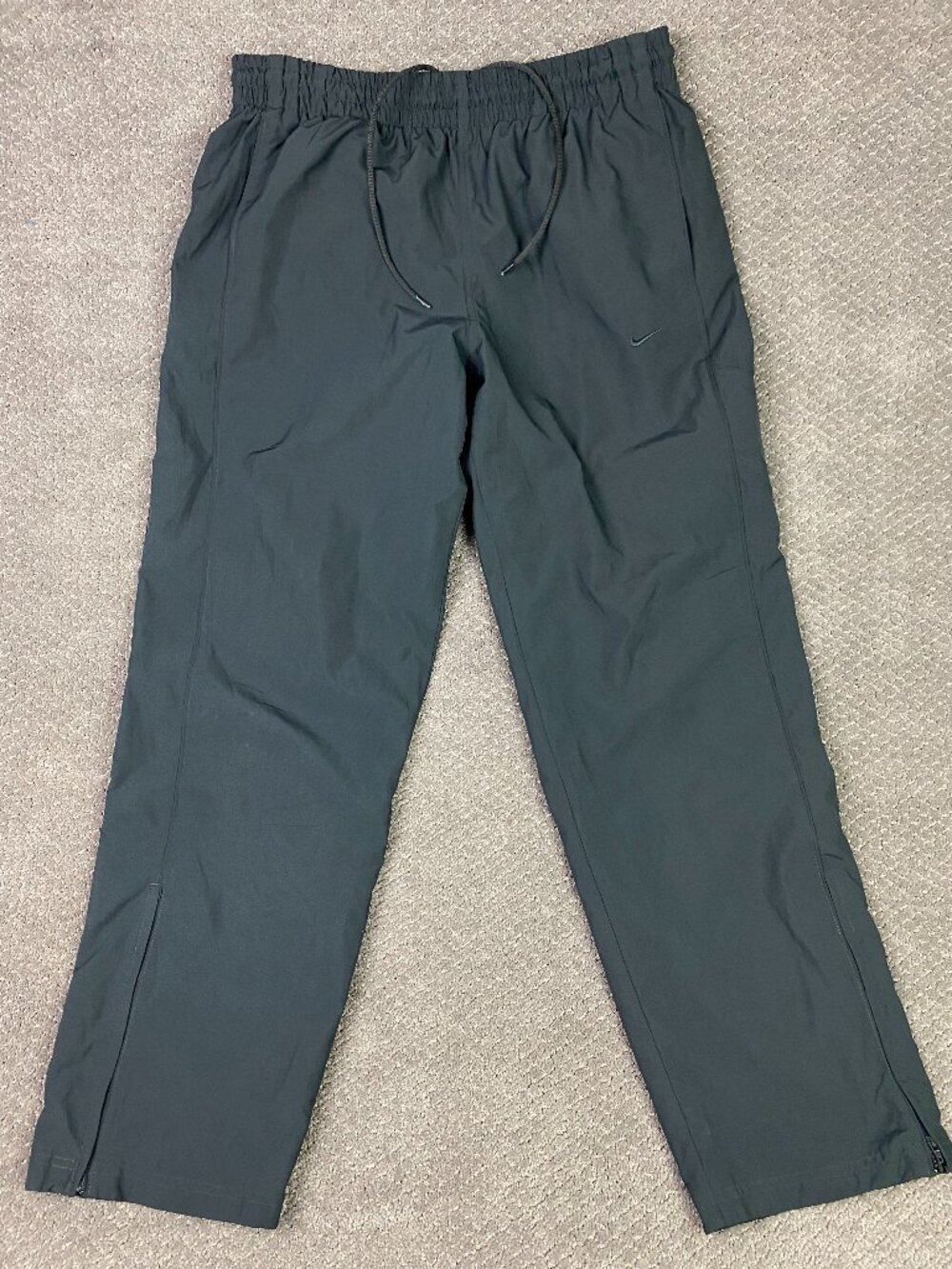 Nike Woven Track Pants Mens Large Gray Lined Windbreaker Gym Running 341585-060